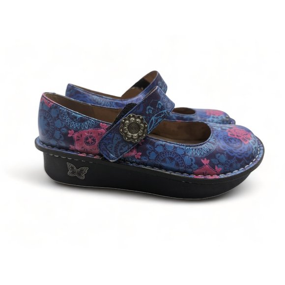 Alegria PG Lite Paloma 217 Kaleidoscope Mary Jane Leather Clogs Size EU 35 US 5 - Picture 3 of 8
